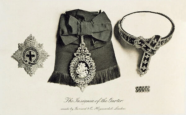 The Insignia of the Garter, made by Garrard & Co. Haymarket, London (litho)