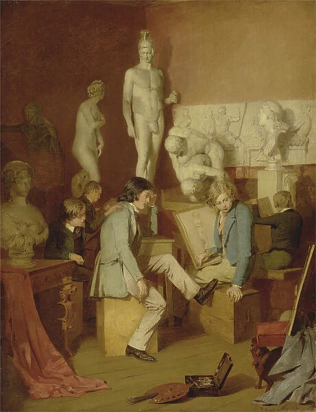 Interior of an Academy: The Critics, 1848 (oil on canvas)