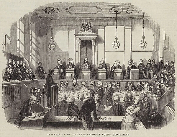 Interior of the Central Criminal Court, Old Bailey (engraving)