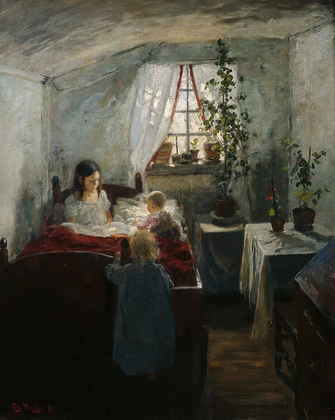 Interior with children, 1890