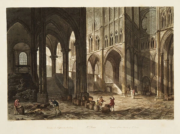 Interior of the Church of St. Denis, illustration from Versailles