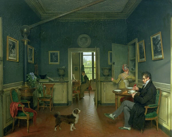 Interior of a Dining Room, 1816 (oil on canvas) (see 113187 for detail)