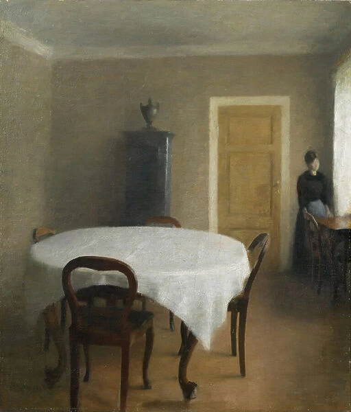 Interior, the Dining Room in Hammershois Childhood Home, Frederiksberg Alle