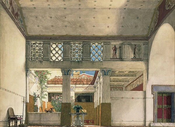 Interior of Gaius Marcius's House (w / c on paper)