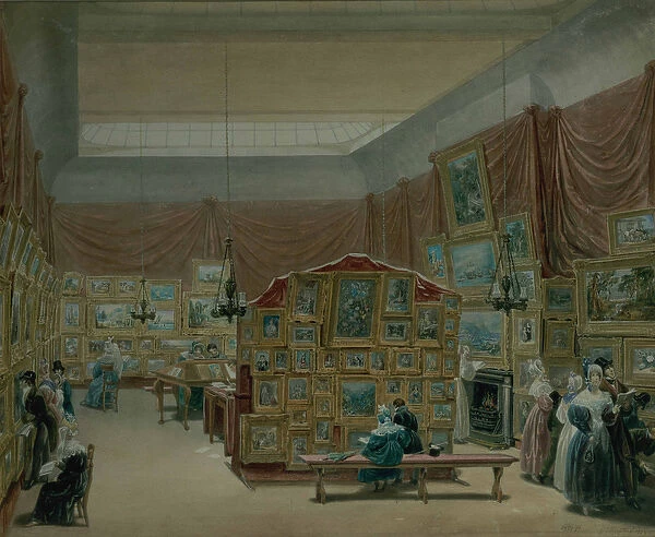 Interior of the Gallery of the New Society of Painters in Watercolour, Old Bond Street