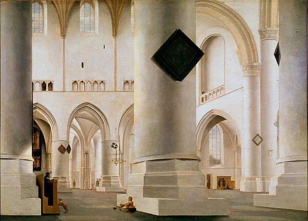 Interior of the Great Church of Haarlem Painting by Pieter Saenredam (1597-1665) (ec. holl