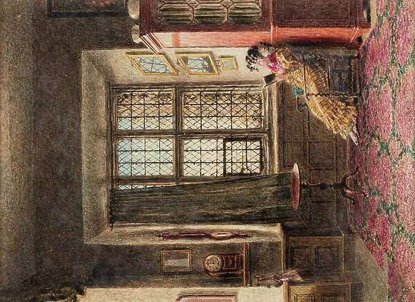 An Interior (Hardwick Hall), 1839 (watercolour on paper)