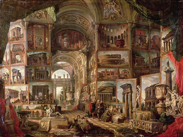 Interior of an imaginary picture gallery