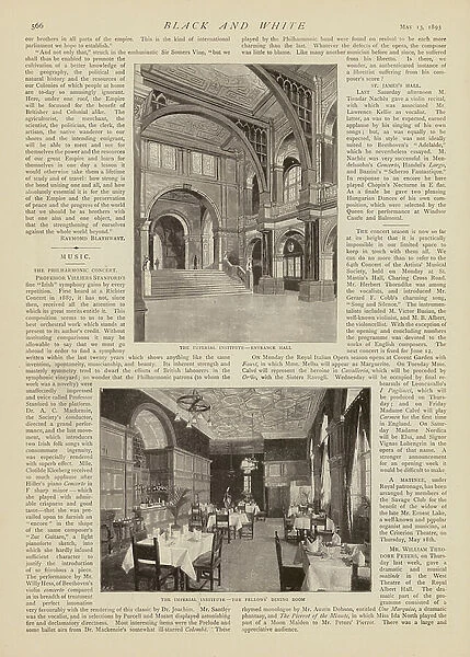 Interior of the Imperial Institute, London (engraving)