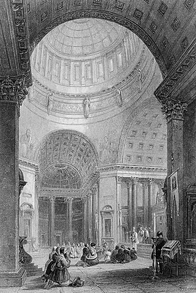 Interior of the Kazan Church, engraved by T. Higham (engraving)