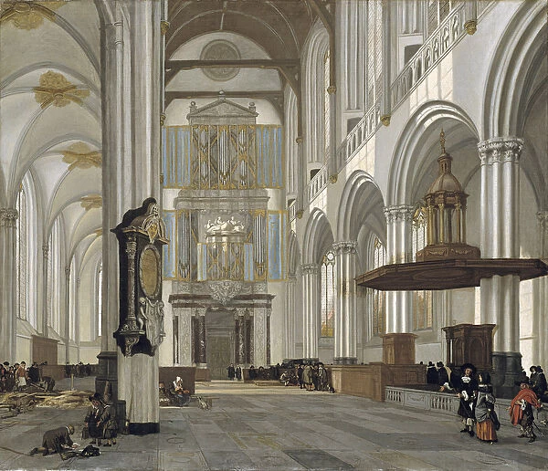 Interior of the Nieuwe Kerk, Amsterdam, 1657 (oil on canvas)
