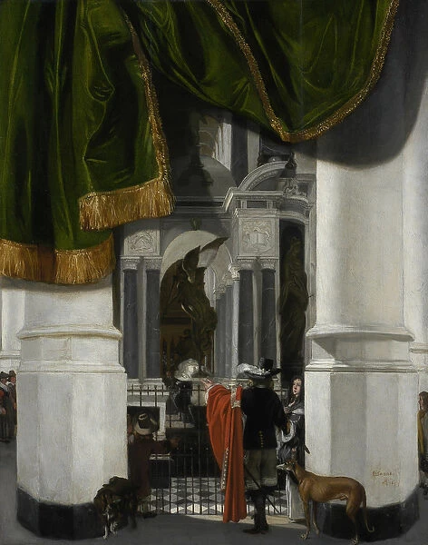 Interior of the Nieuwe Kerk in Delft with the Tomb of William the Silent, 1653 (oil