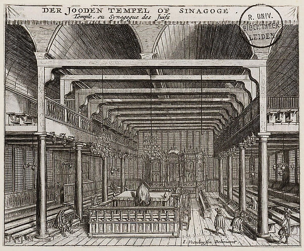 Interior of the Portuguese Synagogue in Amsterdam - Veenhuysen