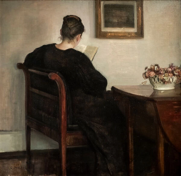 Interior, reading woman, 1886 (oil on canvas)