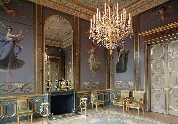 Interior of the Salon de Musique in the appartment of Hortense de Beauharnais (1783-1837