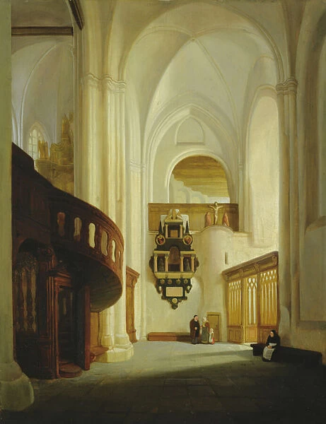 Interior of the St. Nicholas Church, 1831 (oil on canvas)