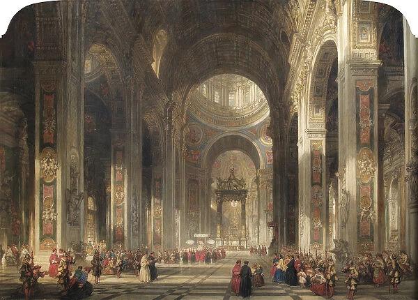 Interior of St Peter s, Rome, 1862 (oil on canvas)