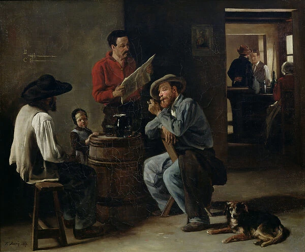Interior of a Tavern, 1859 (oil on canvas)