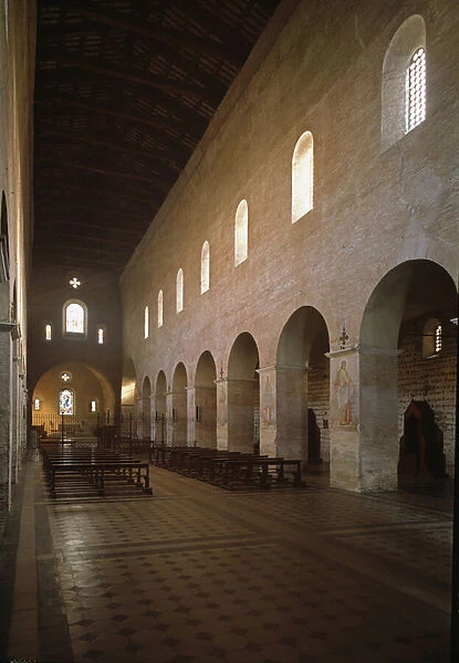 Interior view of the church of Saint Vincent and Saint Anasthasius the Abbey of the Three