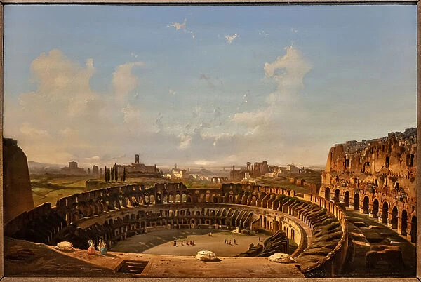 Interior view of the Colosseum, 1855 (oil on canvas)