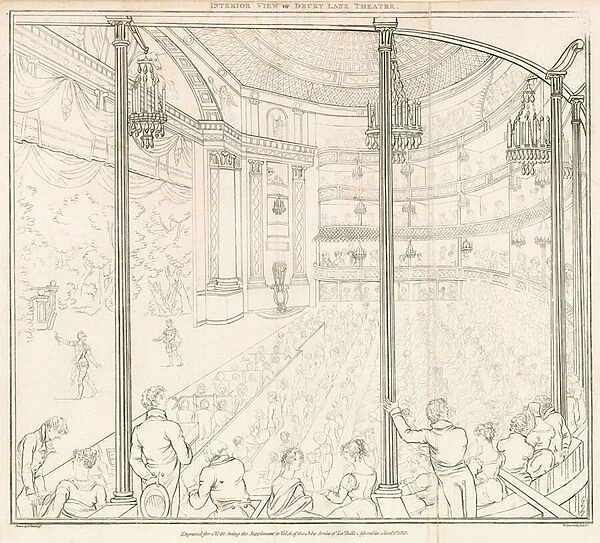 Interior view of Drury Lane Theatre, London (engraving)