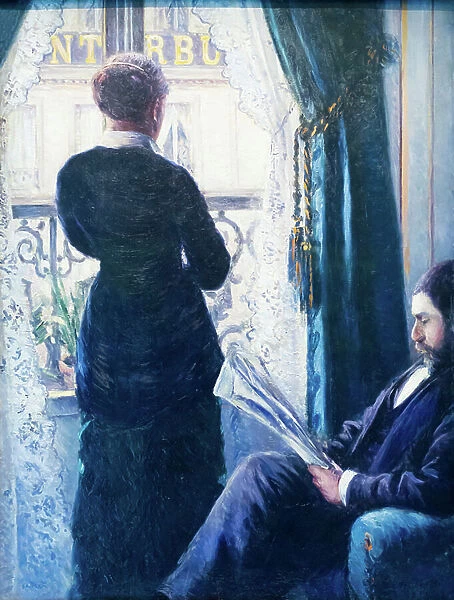 Interior, woman at the window, c. 1880 (oil on canvas)
