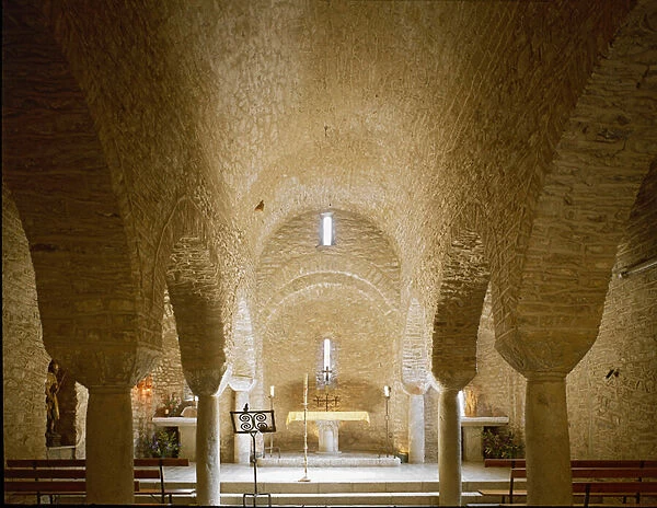 Internal view of the abbey, 10th century (photography)