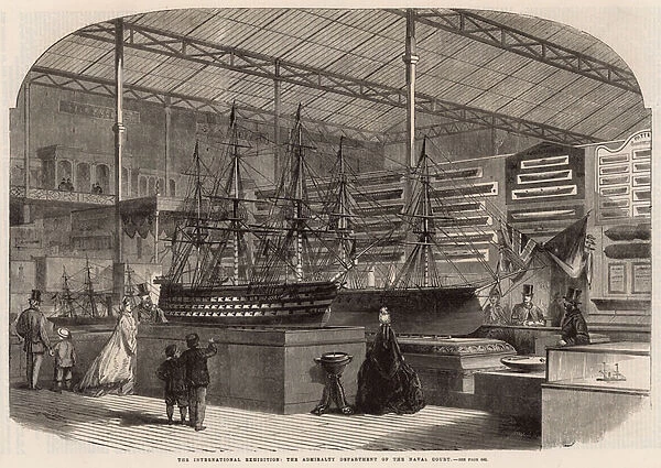 The International Exhibition; The Admiralty Department of the Naval Court (engraving)