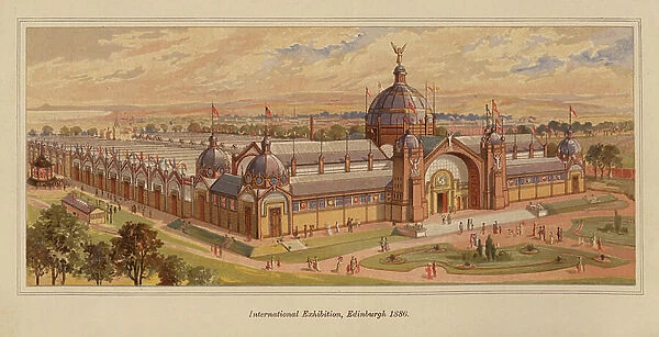 International Exhibition, Edinburgh, 1886 (colour litho)
