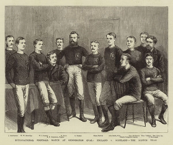 International Football Match at Kennington Oval, England v Scotland, the Scotch Team (engraving)