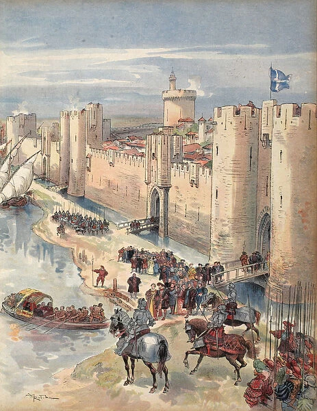 Interview of Aigues-Mortes, illustration from Francois Ier: Le Roi Chevalier