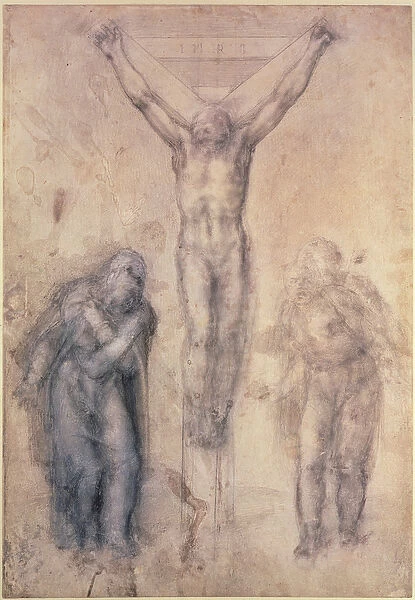 Inv. 1895-9-15-509 Recto W. 81 Study for a Crucifixion (pencil & chalk on paper)
