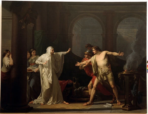 Iphigenie and Oreste in Tauride, 1787 (oil on canvas)