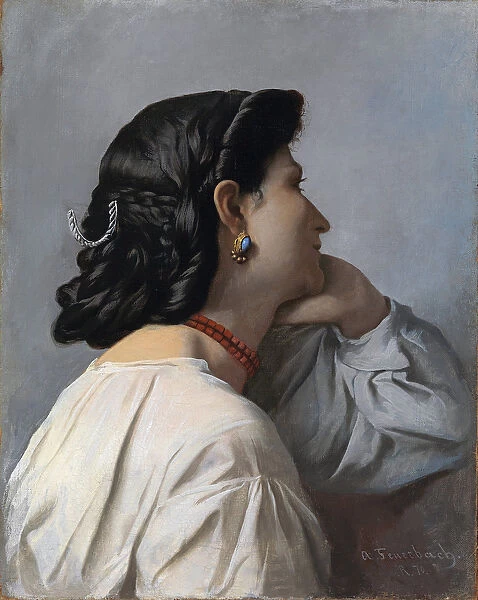 'Iphigenie'head of woman, 1870 (oil on canvas)