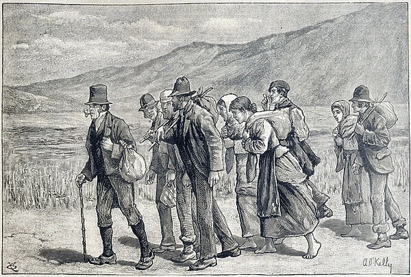 Ireland: seasonal workers for harvest, 19th century