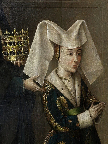 Detail of Isabella of Portugal and St. Elizabeth, c. 1457-60 (oil on canvas)