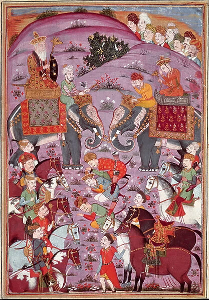 Islamic Art: 'The First Meeting of Roustam and His Aieul Sam'