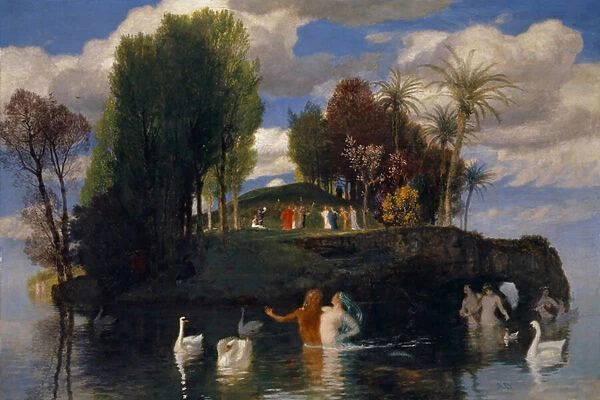 The Island of the Living, 1888 (oil on mahogany wood)