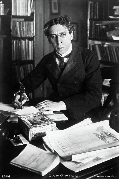 Israel Zangwill (1864-1926), English Jewish novelist and playwright, c.1905 (b / w photo)