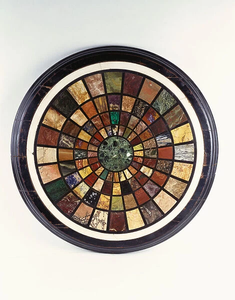 An Italian specimen marble table top, 19th century (marble)