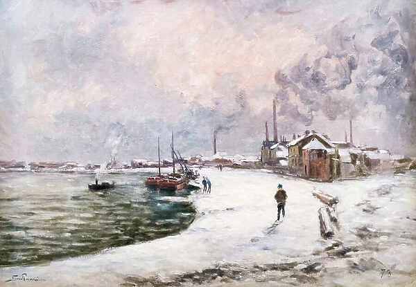 Ivry in the snow, 1873 (oil on canvas)