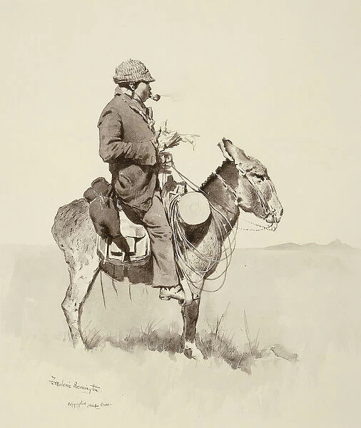 Jacks Man William, A Modern Sancho Panza, (brush and ink wash
