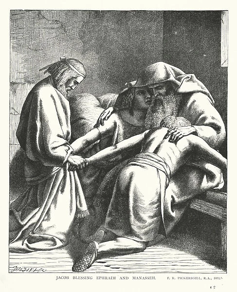 Jacob blessing Ephraim and Manasseh (engraving)