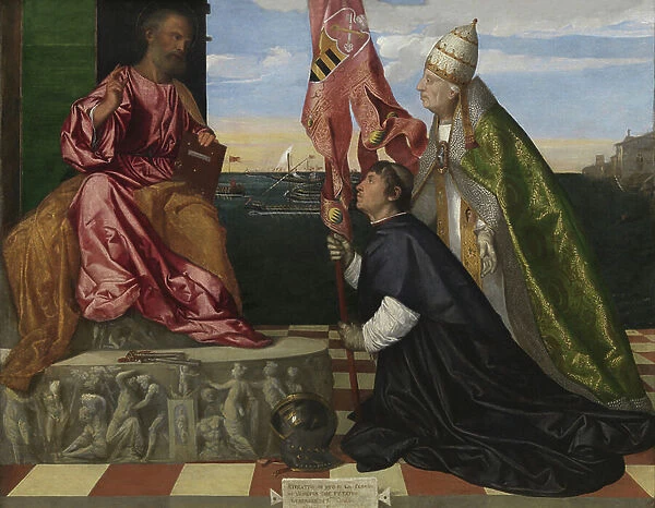 Jacopo Pesaro, Bishop of Paphos, being presented by Pope Alexander VI to Saint Peter, c. 1503-06 (oil on canvas)