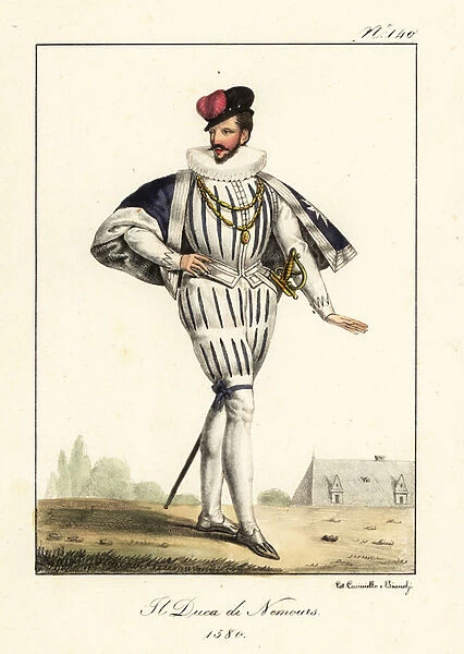 Jacques of Savoy, 2nd Duke of Nemours, 1580. 1825 (lithograph)