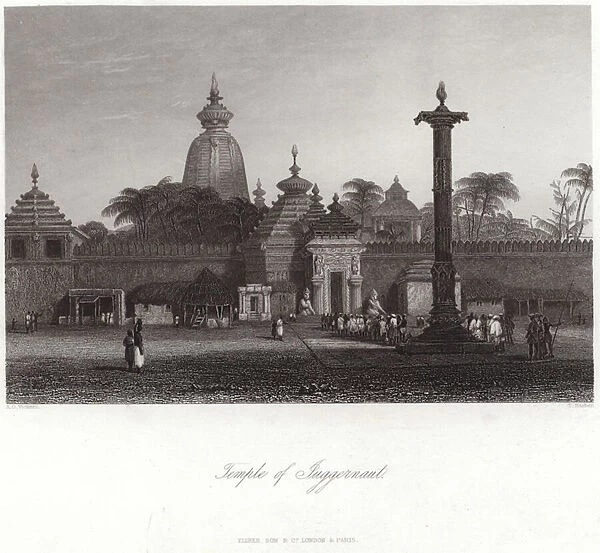 Jagannath Temple in Puri (engraving)