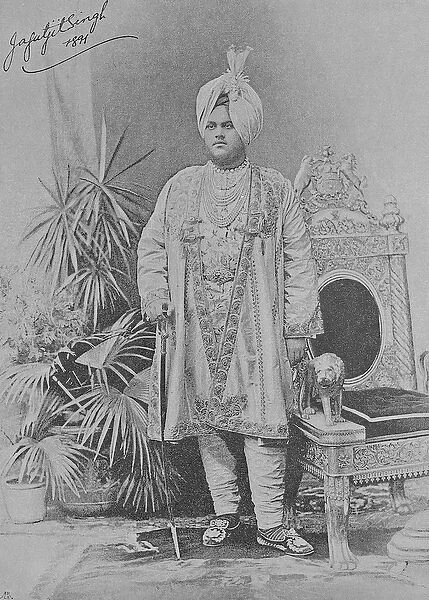 Jagatjit Singh of Kapurthala, 1891 (engraving)