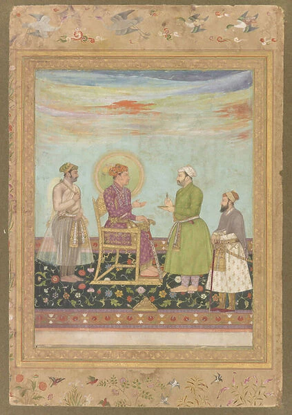 Jahangir with Asaf Khan and Shayista Khan, from the late Shah Jahan Album