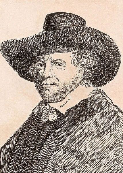 Jan van Goyen, illustration from 75 Portraits Of Celebrated Painters From Authentic
