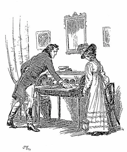 Jane Austen Persuasion. Austen's last novel published 1818, 1897 (engraving)